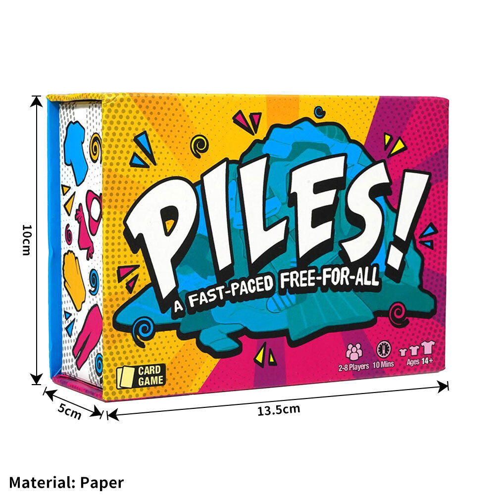 Family Kids Board Game Pilesa Fast-Paced Free-For-All Piles Card Games Age 8+