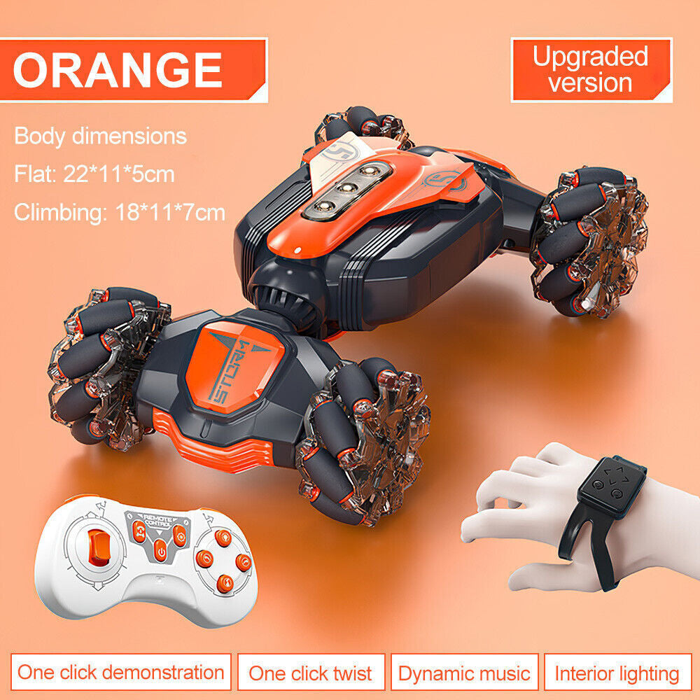 Kids 360° Stunt Car Hand Gesture Sensing RC 4WD Remote Control off Road Toy Gift