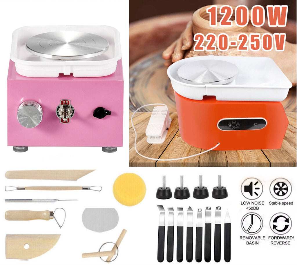 30W / 1200W Electric Pottery Wheel Machine Ceramic Work Ceramics Clay Foot Pedal