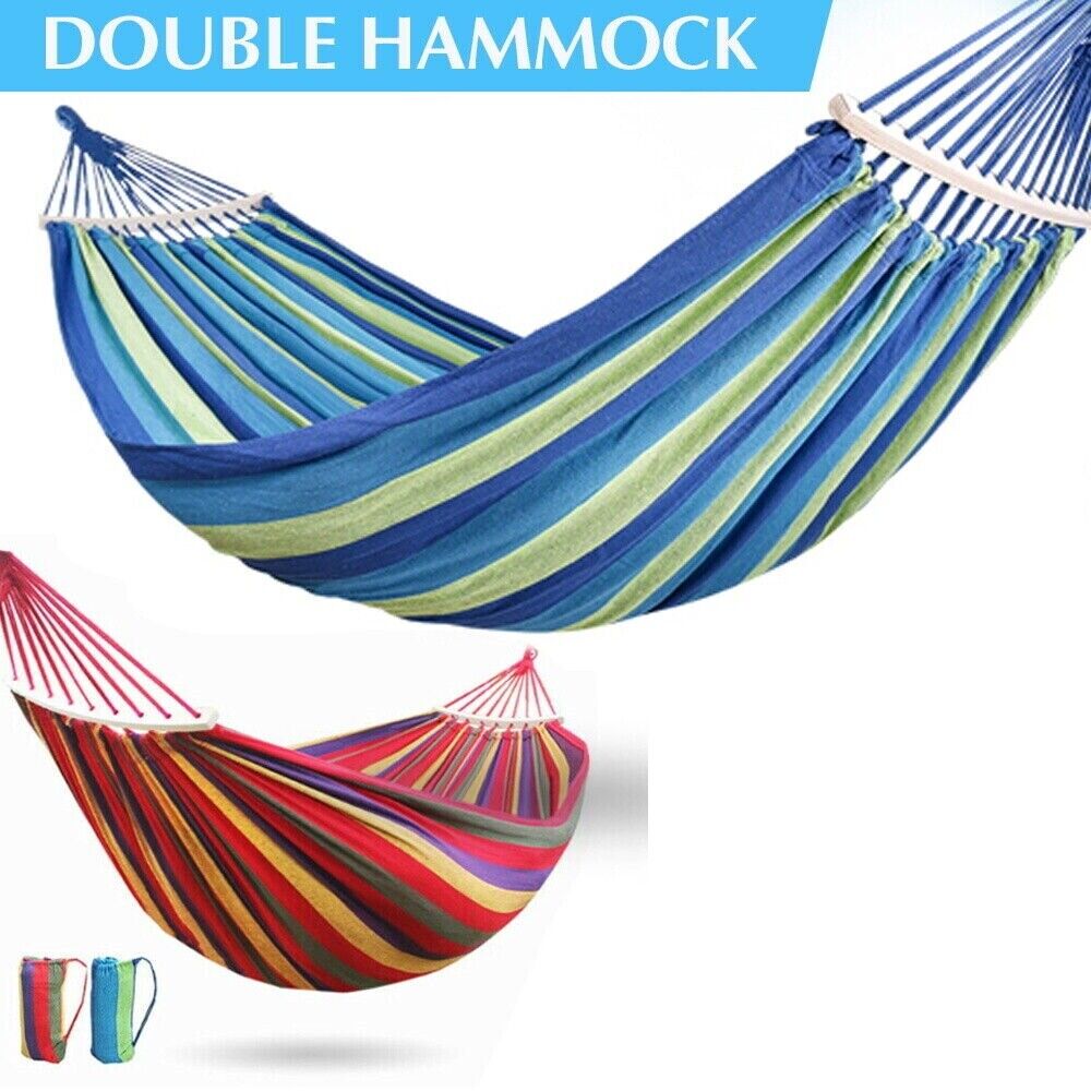 320KG Double Hanging Hammock Outdoor Garden Swinging Bed Camping Travel Beach