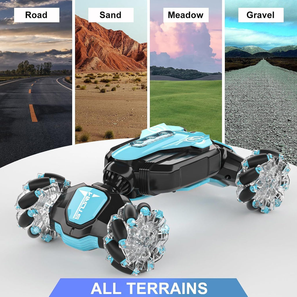 Kids 360° Stunt Car Hand Gesture Sensing RC 4WD Remote Control off Road Toy Gift