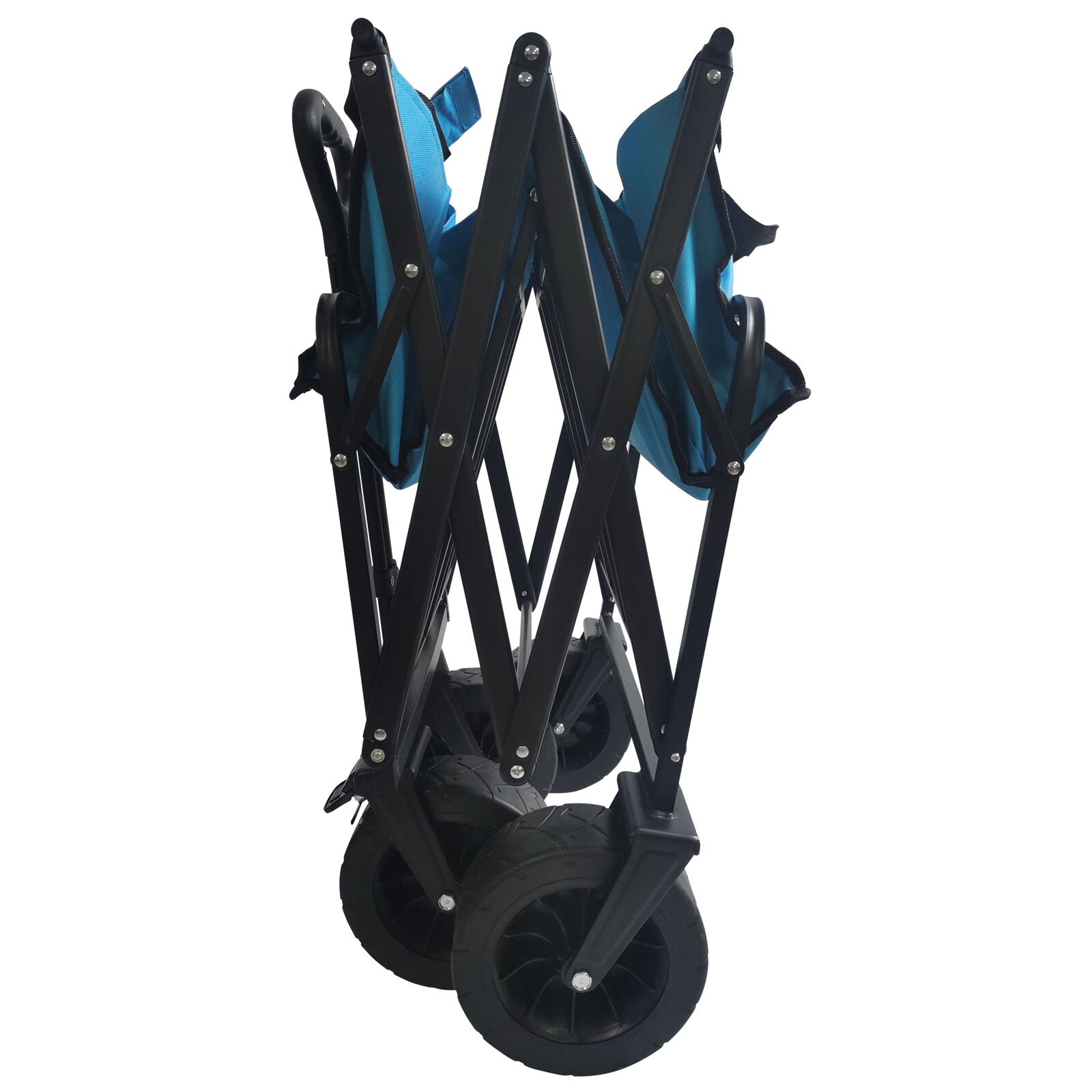 Collapsible Folding Outdoor Beach Trolley Utility Wagon Camp Cart 96 X 59 X 98Cm