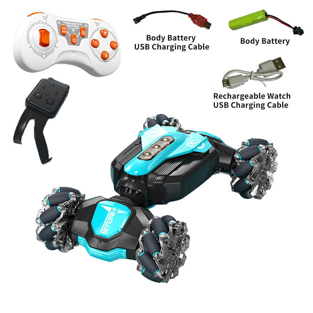 Kids 360° Stunt Car Hand Gesture Sensing RC 4WD Remote Control off Road Toy Gift