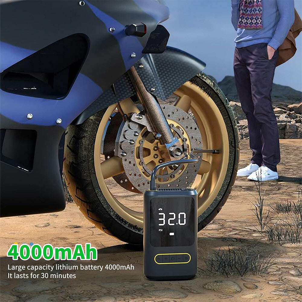 Cordless Car Air Pump Compressor Digital Tyre Inflator Electric Portable Pump