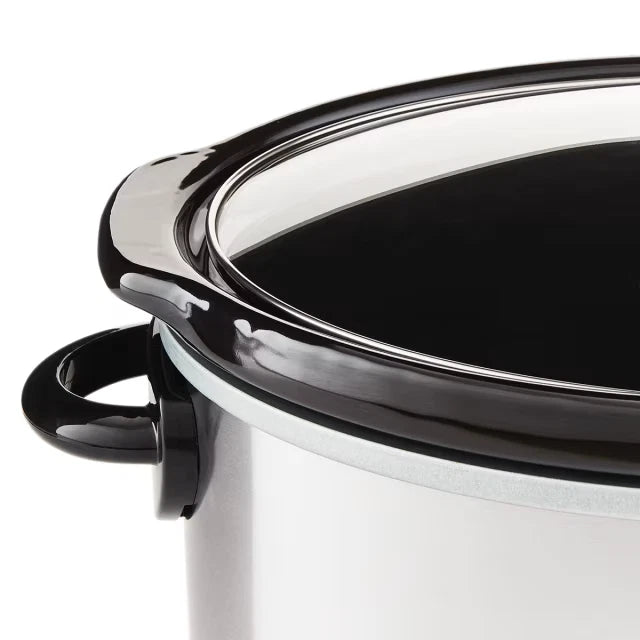 New 5L Slow Cooker+Stainless Steel Overnight Cooker With Removable Ceramic Pot