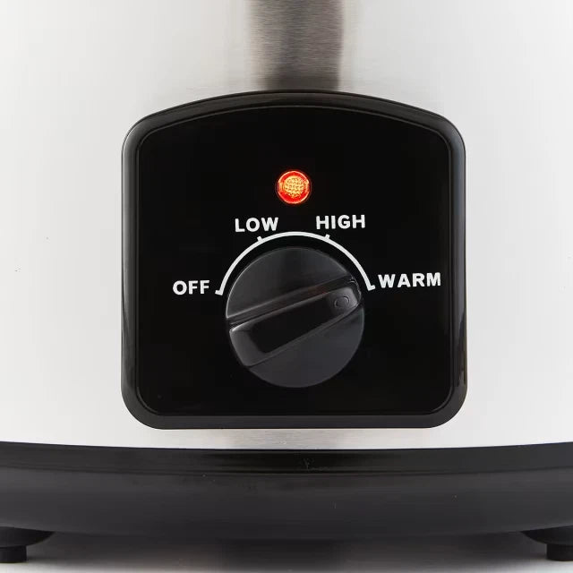 New 5L Slow Cooker+Stainless Steel Overnight Cooker With Removable Ceramic Pot