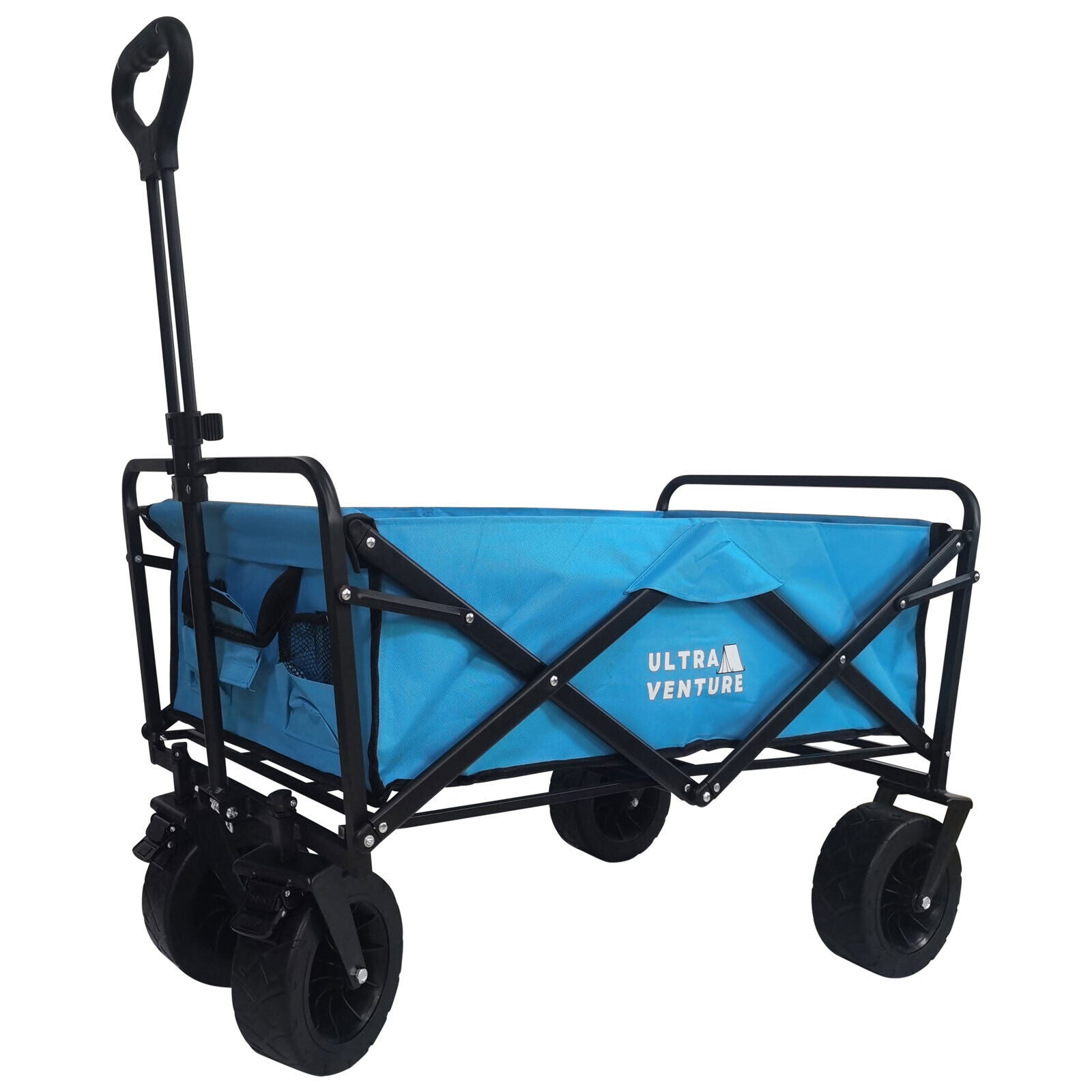 Collapsible Folding Outdoor Beach Trolley Utility Wagon Camp Cart 96 X 59 X 98Cm