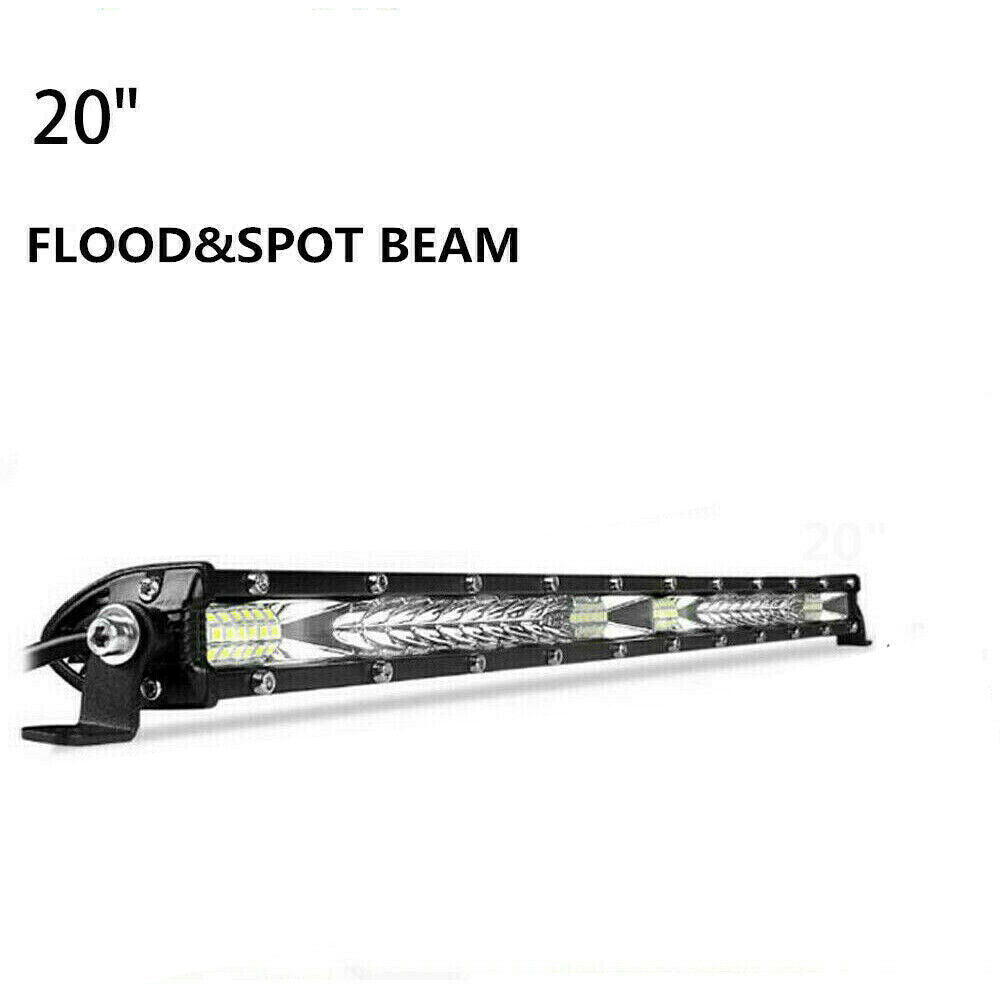 20" Inch Slim LED Work Light Bar Spot Flood Combo SUV ATV Offroad Truck for Jeep