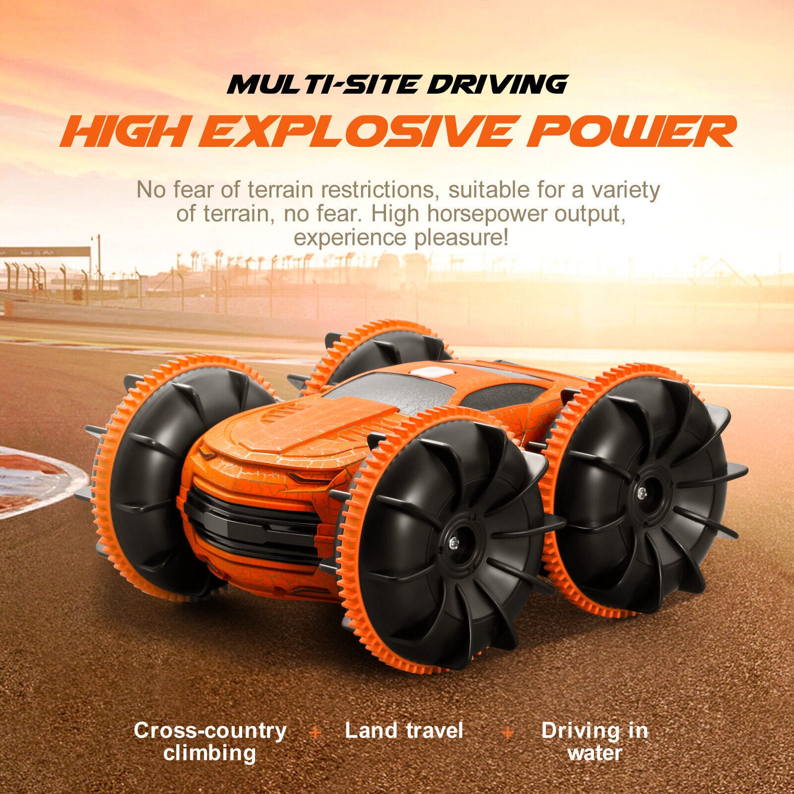 Remote Control Car Amphibious off Road Truck Racing RC Cars Toy For Kids 360Flips
