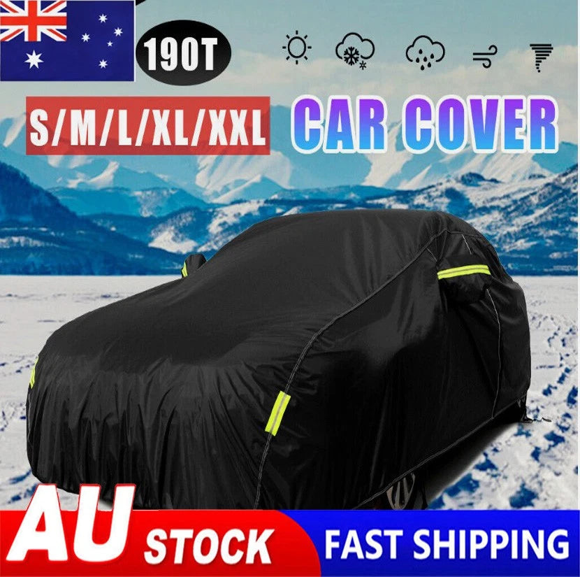 Heavy Duty Waterproof Car Cover Rain Snow UV Full Protection Outdoor Universal
