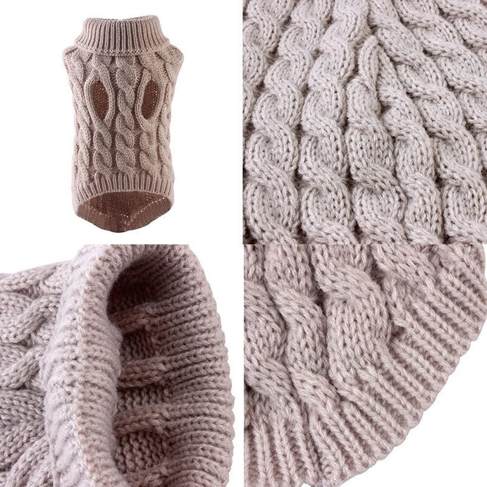 Puppy Dog Jumper Winter Warm Knitted Sweater Pet Clothes Small Dogs Coat Thermal