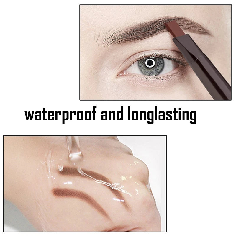 Waterproof Eyebrow Pencil Eye Brow Eyeliner Pen With Brush Makeup Cosmetic Tool