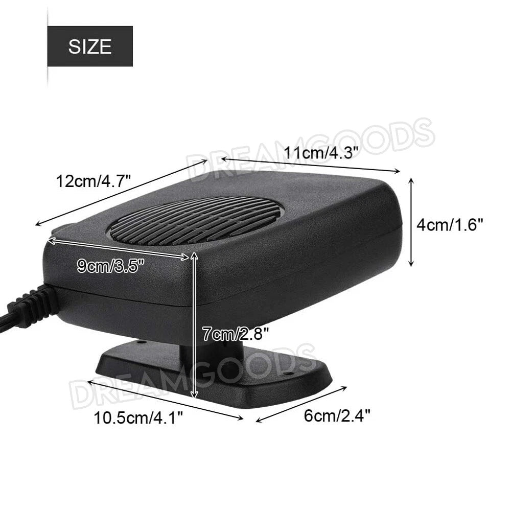 12V Portable Car Heater Fan Vehicle Windscreen Ceramic Heater Defroster Demister
