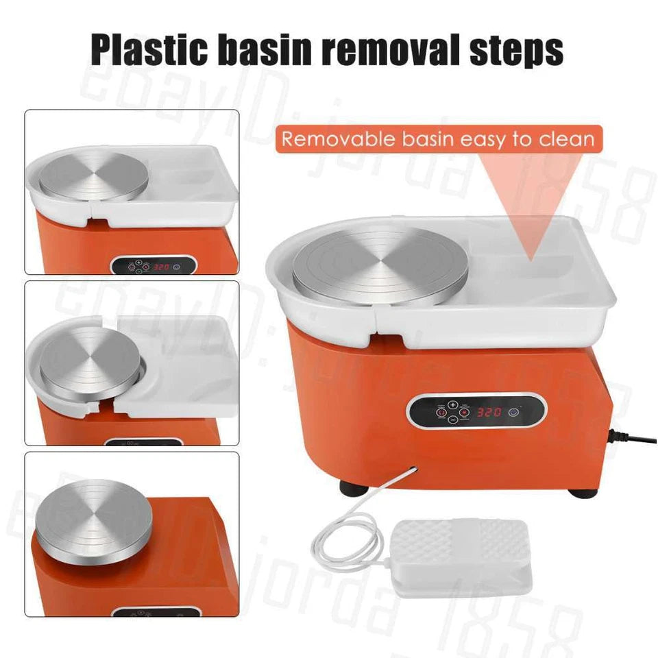 30W / 1200W Electric Pottery Wheel Machine Ceramic Work Ceramics Clay Foot Pedal