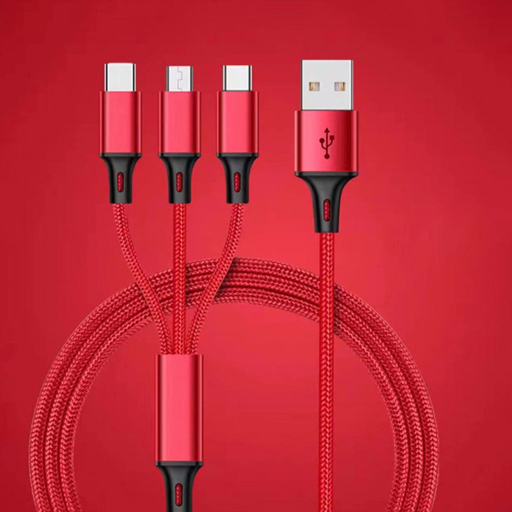 3 in 1 Multi USB Charger Charging Cable for Iphone USB TYPE C Android Micro