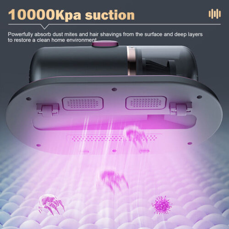 Cordless Dust Mite Remover Vacuum UV Cleaner 10000Kpa Home Bed Sofa Mattress Kit