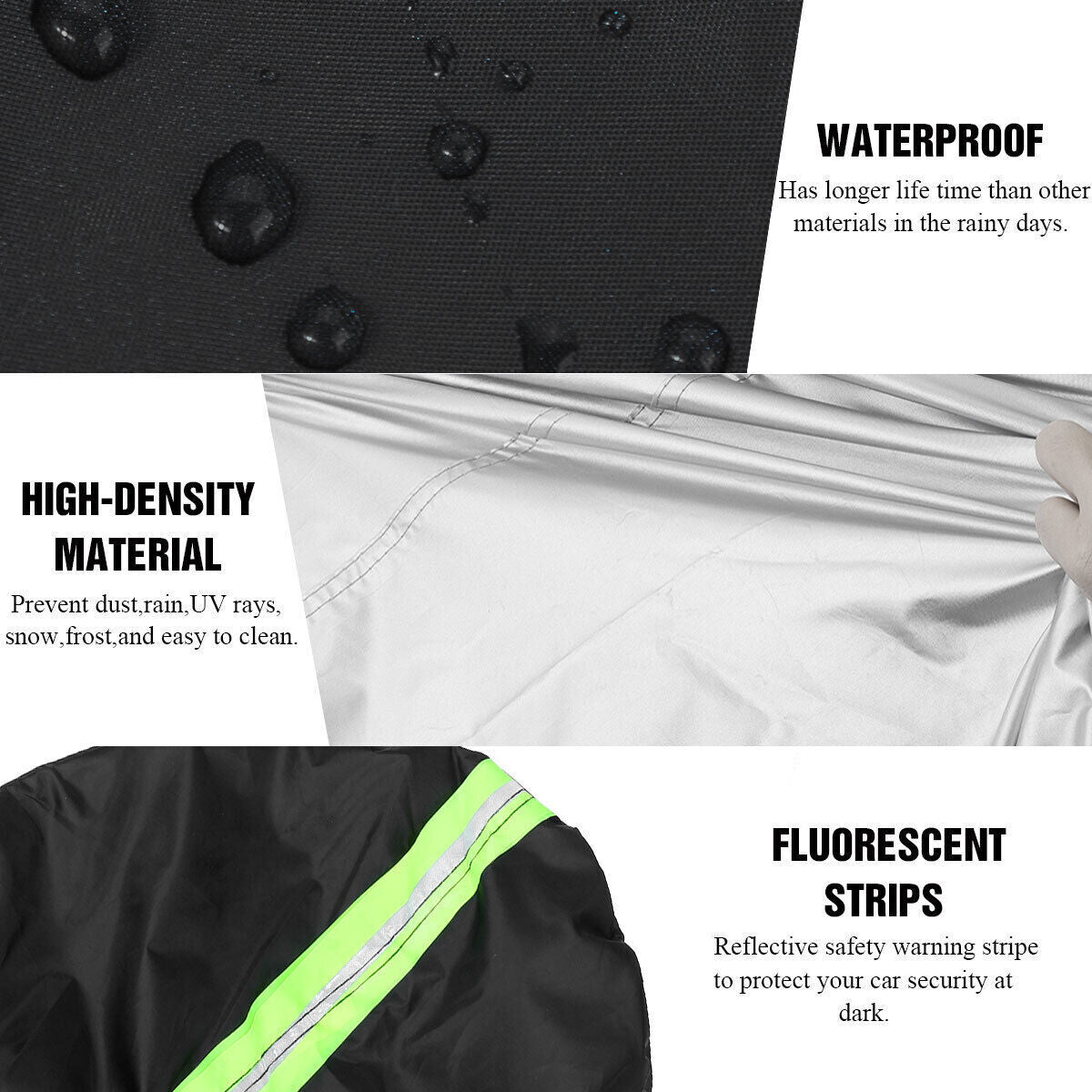 Universal Heavy Duty Full Car Cover UV Protection Outdoor Breathable 3L