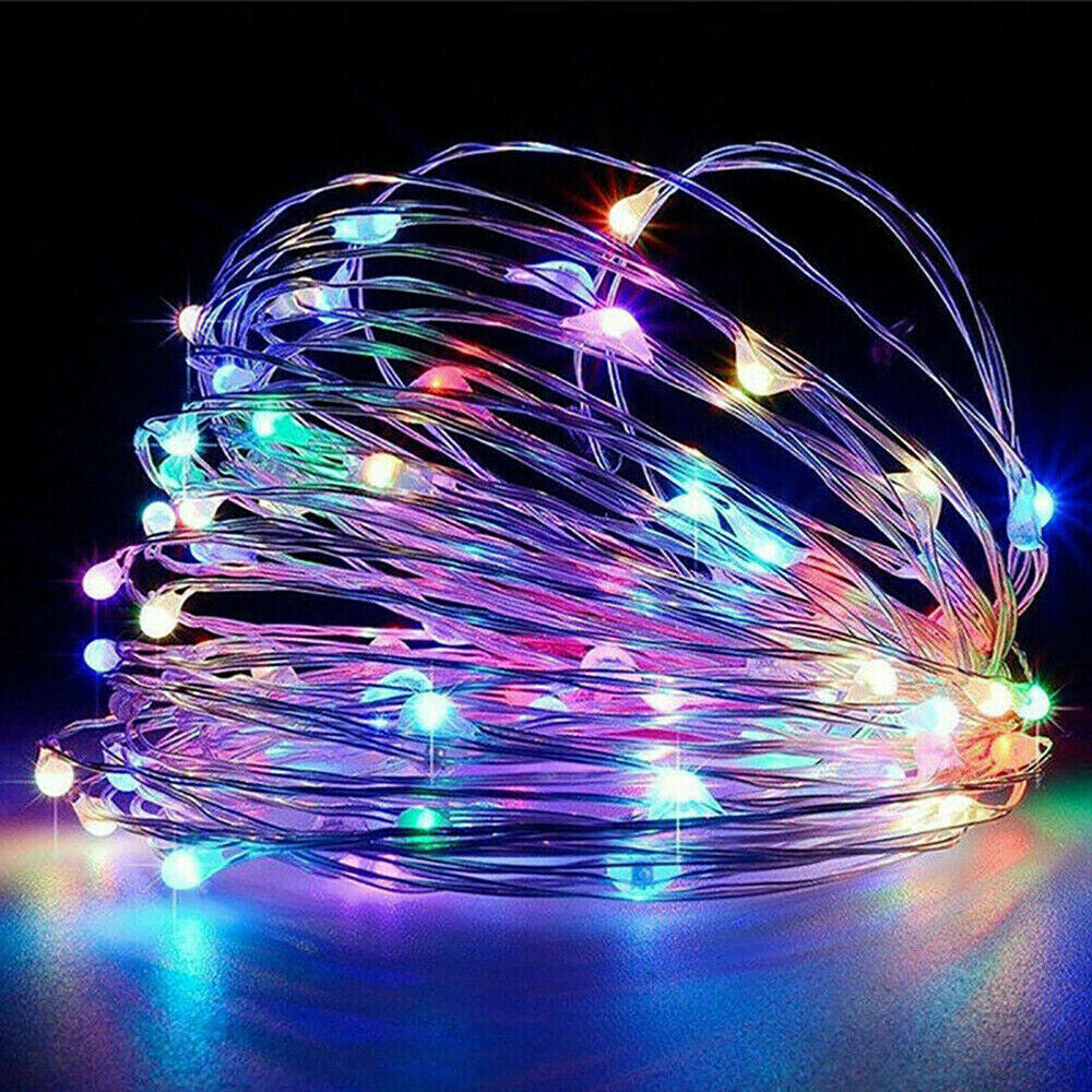 Solar String Fairy Lights Xmas Outdoor Garden Christmas Party Decor Waterproof