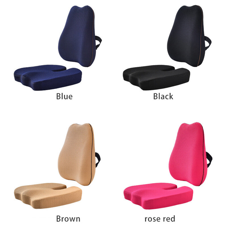 Coccyx Orthopedic Memory Foam Seat Cushion Lumbar Back Pillow Pain Relief Car AU