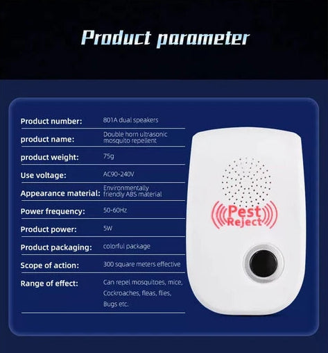 Ultra-Sonic Mosquito, Rat, And Pest Repellent