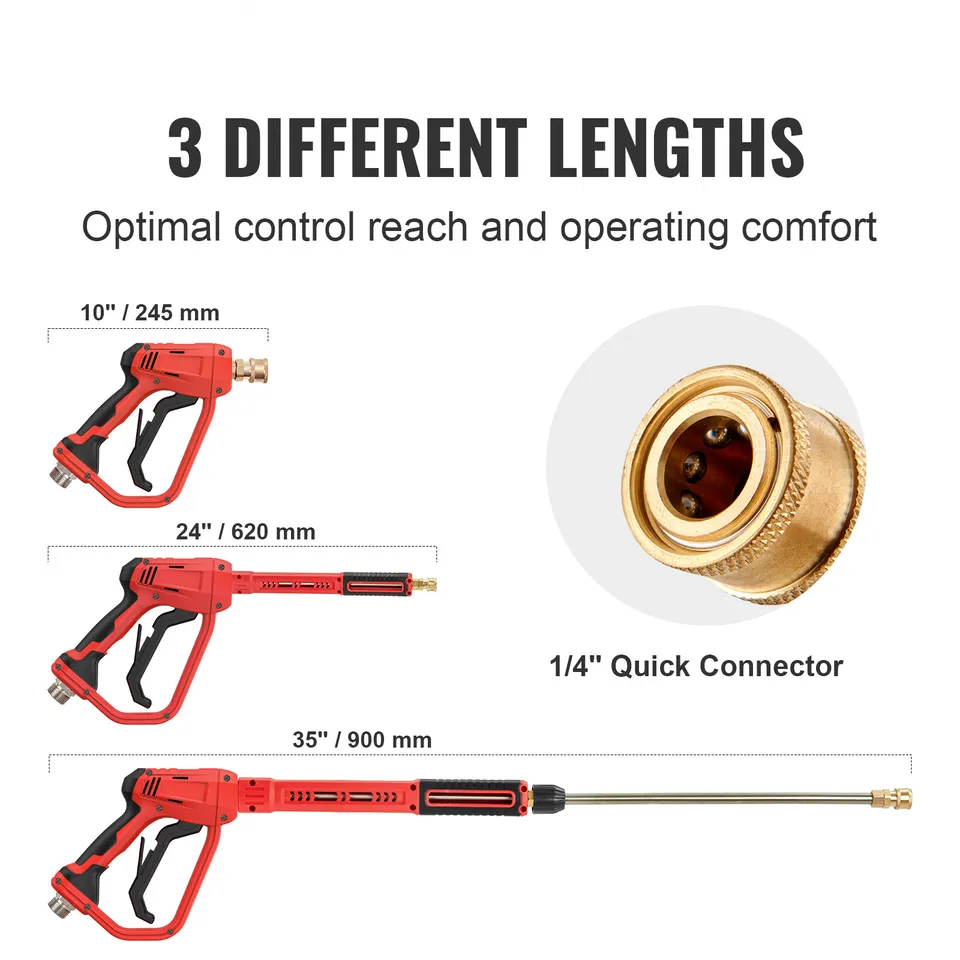 4000PSI High Pressure Washer Gun Power Washer Wand Extention Lance