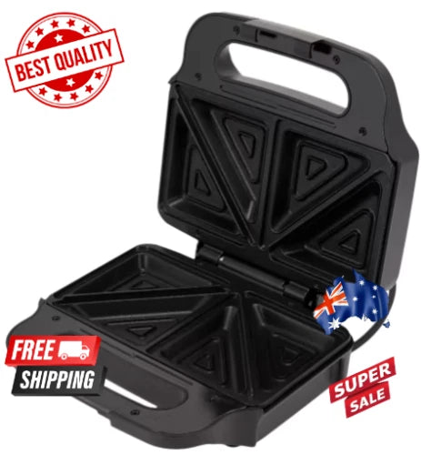 Sandwich Maker 2 Slice Deep Dish Press Grill Non Stick Jaffle Iron Toastie Maker