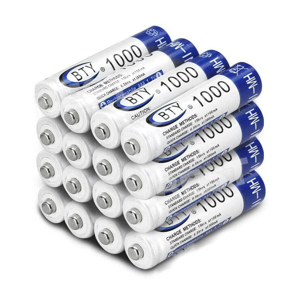 4 to 24 Pack 3000Mah AA/1000Mah AAA Rechargeable Battery NI-MH 1.2V Recharge Batteries