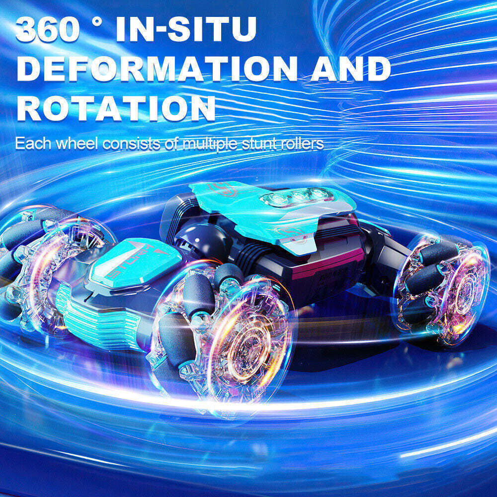 Kids 360° Stunt Car Hand Gesture Sensing RC 4WD Remote Control off Road Toy Gift