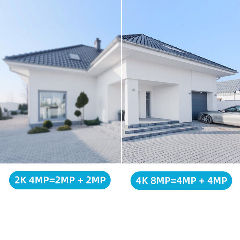 Dual Lens Wifi IP Camera Wireless Outdoor CCTV PTZ Home Security IR Cam