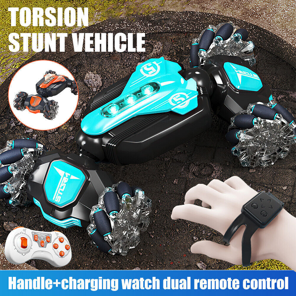 Kids 360° Stunt Car Hand Gesture Sensing RC 4WD Remote Control off Road Toy Gift