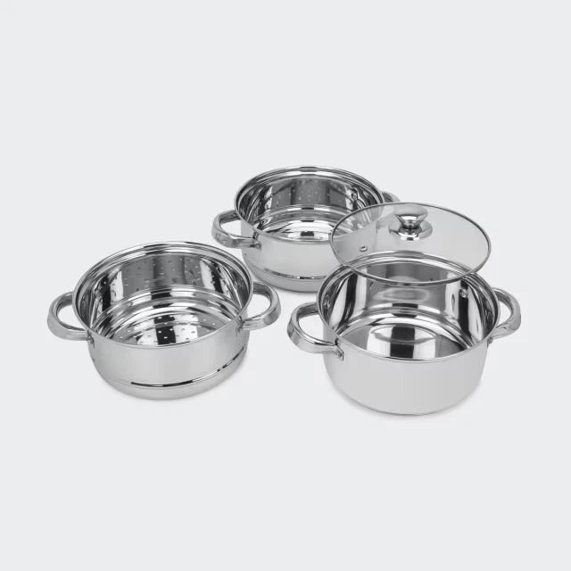 3 Tier Stainless Steel Steamer Meat Vegetable Cooking Steam Pot Kitchen Tool NEW