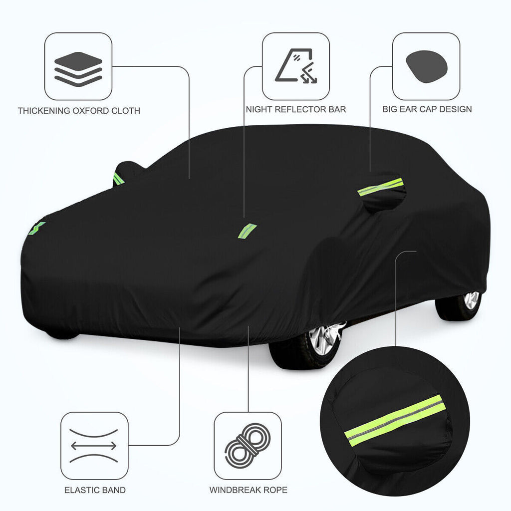 Universal Heavy Duty Full Car Cover UV Protection Outdoor Breathable 3L