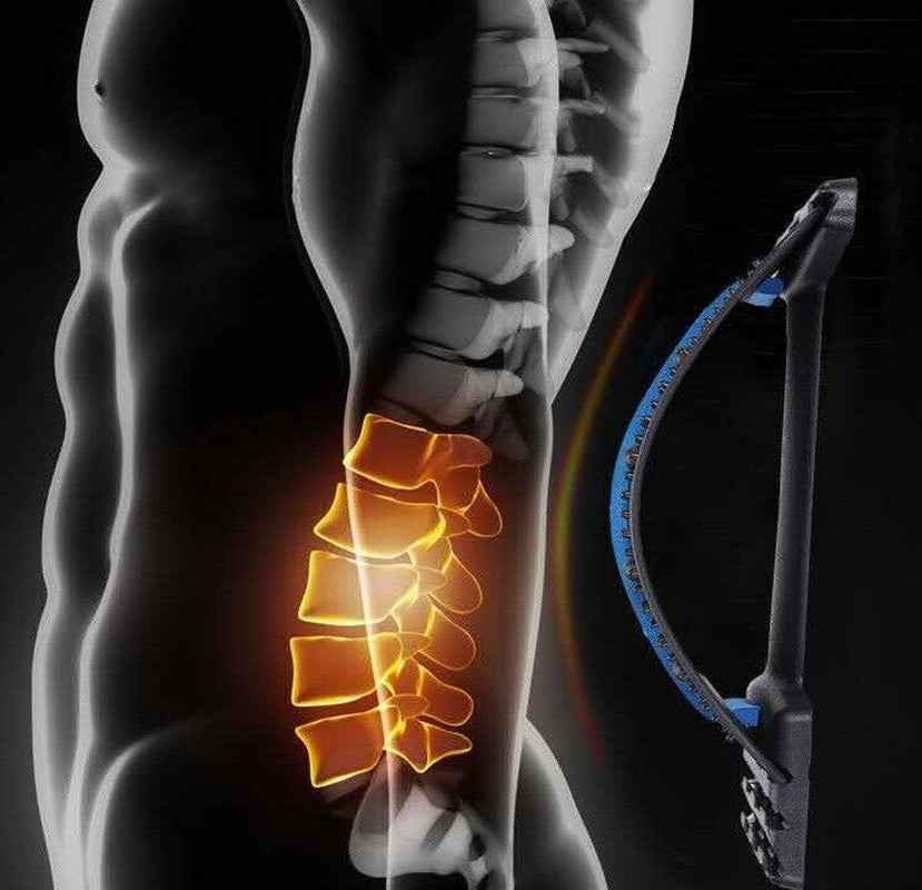 Massager Back Stretcher Fitness Lumbar Waist Spine Pain Relief Support Pickup