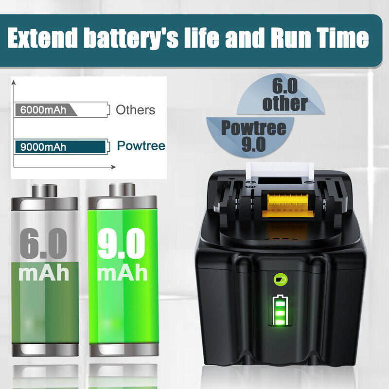 Compatible Battery 18 Volt 6.0Ah  for Makita LXT LITHIUM BL1830 BL1850 BL1860