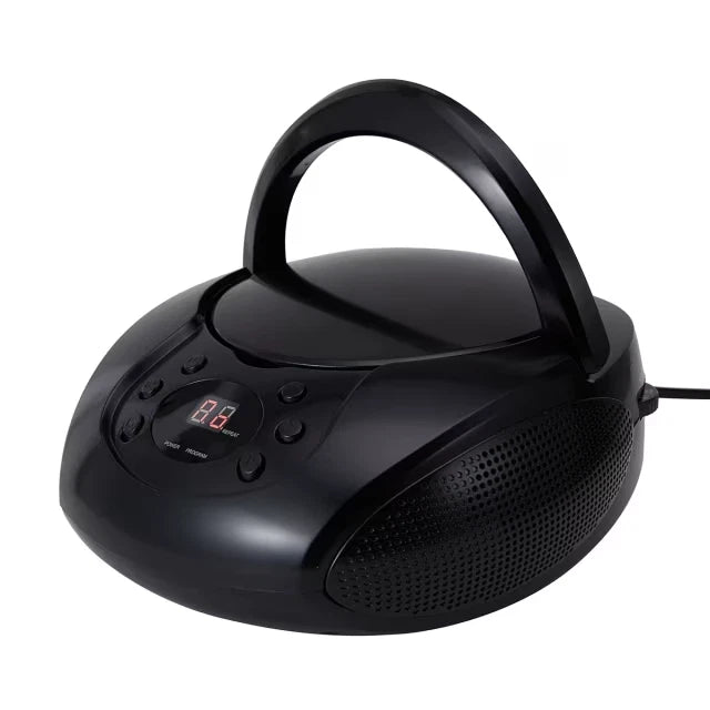 Portable Boombox CD Player AM/FM Stereo Radio Music Display Aux-in AC