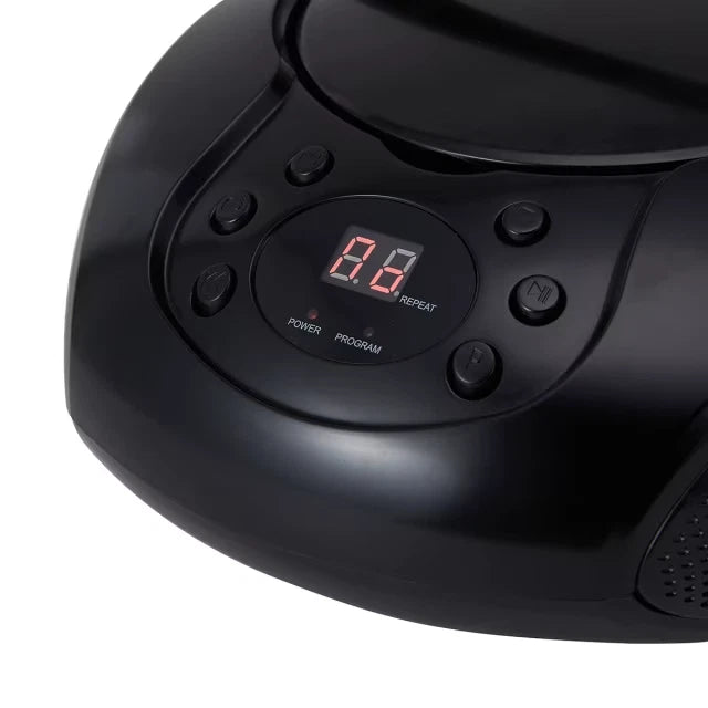 Portable Boombox CD Player AM/FM Stereo Radio Music Display Aux-in AC