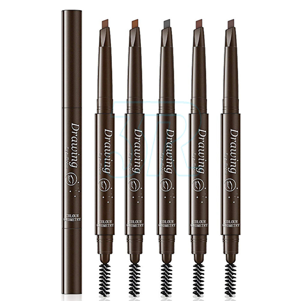 Waterproof Eyebrow Pencil Brow Eye Eyeliner Pen with Brush Makeup Cosmetic Tool