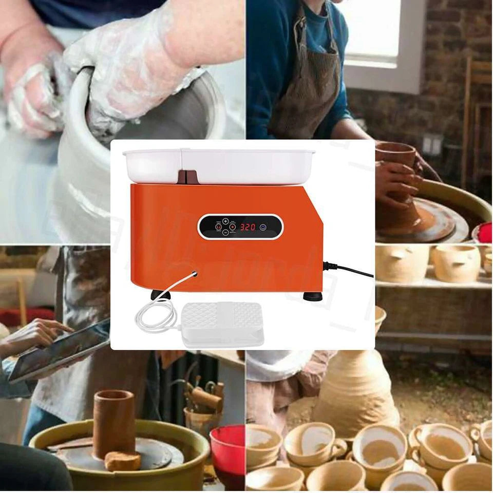 30W / 1200W Electric Pottery Wheel Machine Ceramic Work Ceramics Clay Foot Pedal