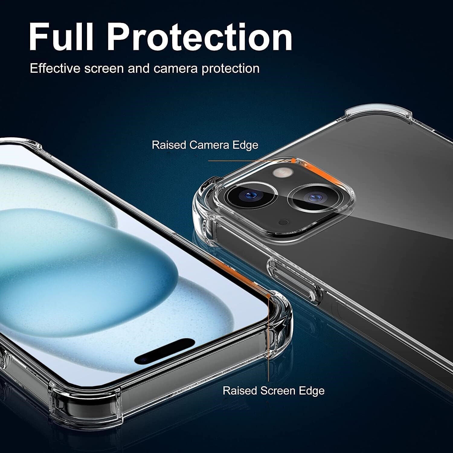 Clear Shockproof Bumper Back Case Cover For iPhone 15 14 13 12 11 Pro XS MAX XR
