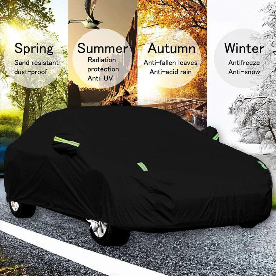Heavy Duty Waterproof Car Cover Rain Snow UV Full Protection Outdoor Universal