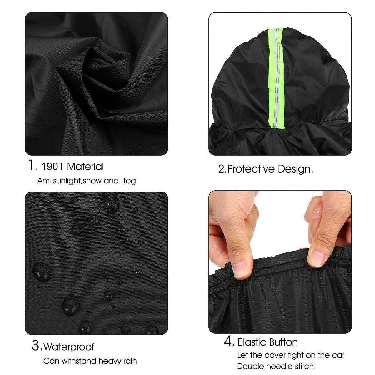 Universal Heavy Duty Full Car Cover UV Protection Outdoor Breathable 3L