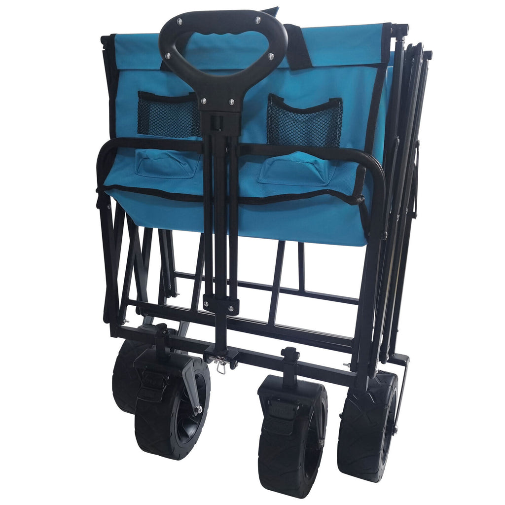 Collapsible Folding Outdoor Beach Trolley Utility Wagon Camp Cart 96 X 59 X 98Cm
