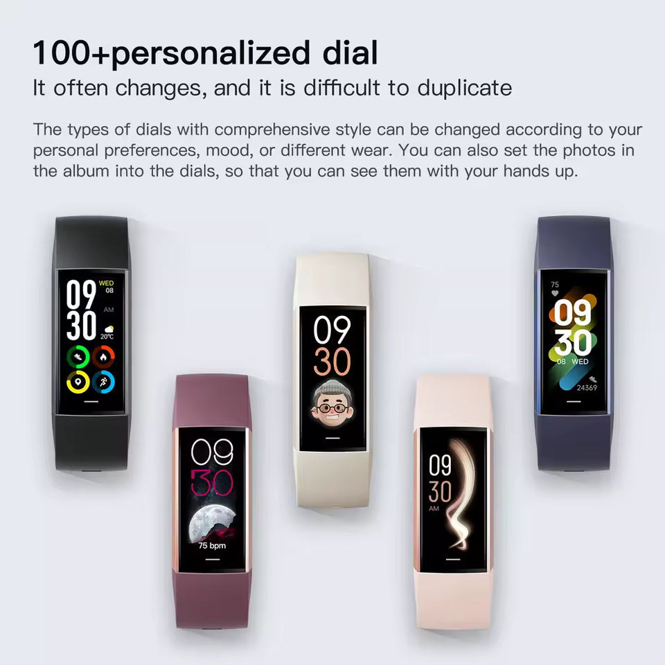 Long-Lasting Battery Life: With a battery capacity of 90mAh, the C80 Smart Bracelet provides up to a full day's use, ensuring users can stay connected and tracked without needing to recharge.