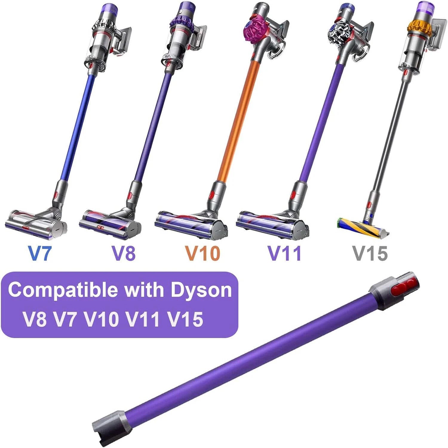 Replacement Wand Stick Extension Tube for Dyson V7 V8 V10 V11 V15 Vacuum Cleaner