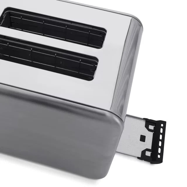 Toaster 2 Slice Electric Stainless Steel with Wide Slots Crumb Tray Toast Slot