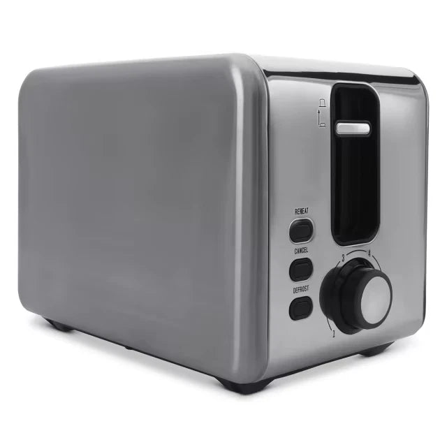 Toaster 2 Slice Electric Stainless Steel with Wide Slots Crumb Tray Toast Slot