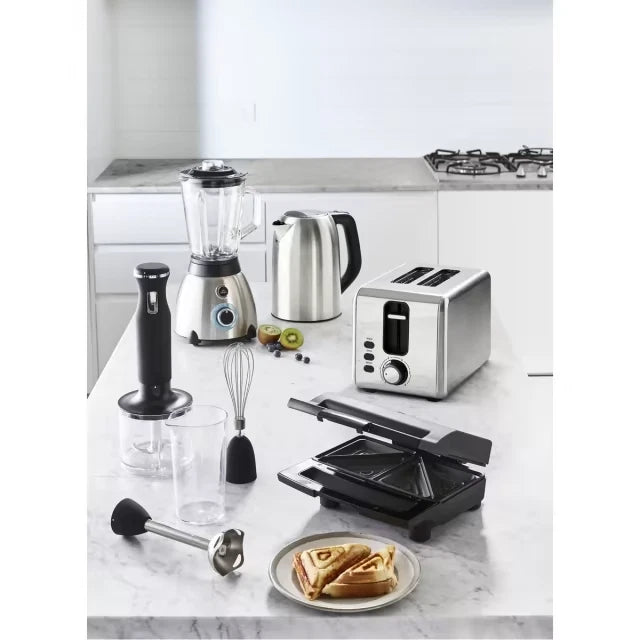 Toaster 2 Slice Electric Stainless Steel with Wide Slots Crumb Tray Toast Slot