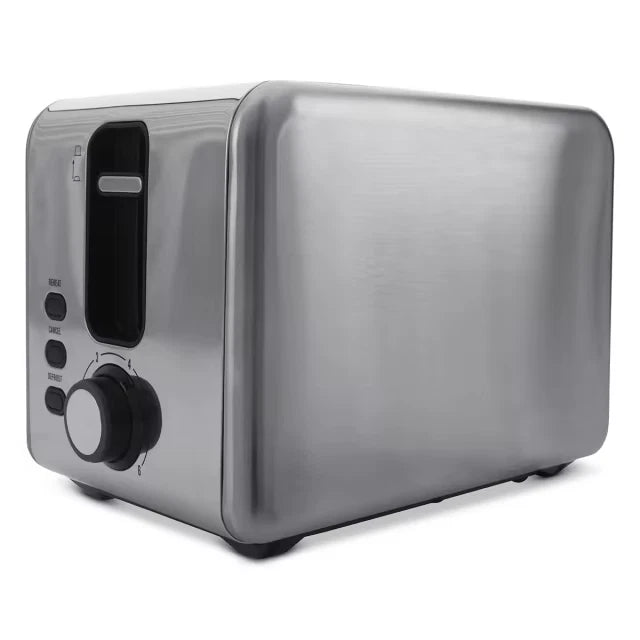Toaster 2 Slice Electric Stainless Steel with Wide Slots Crumb Tray Toast Slot