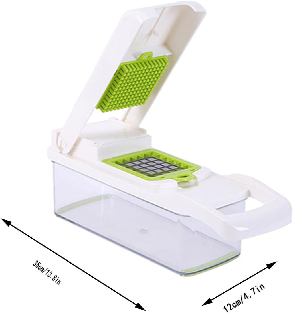 12-in-1 Multifunctional Vegetable Cutter Set - Precision Slicing, Dicing, Spiralizing, Excavating Onion Chopper, Salad Maker Carrot and Garlic With Container, All-in-One Effortless Kitchen Assistant