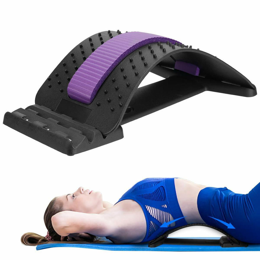 Massager Back Stretcher Fitness Lumbar Waist Spine Pain Relief Support Pickup